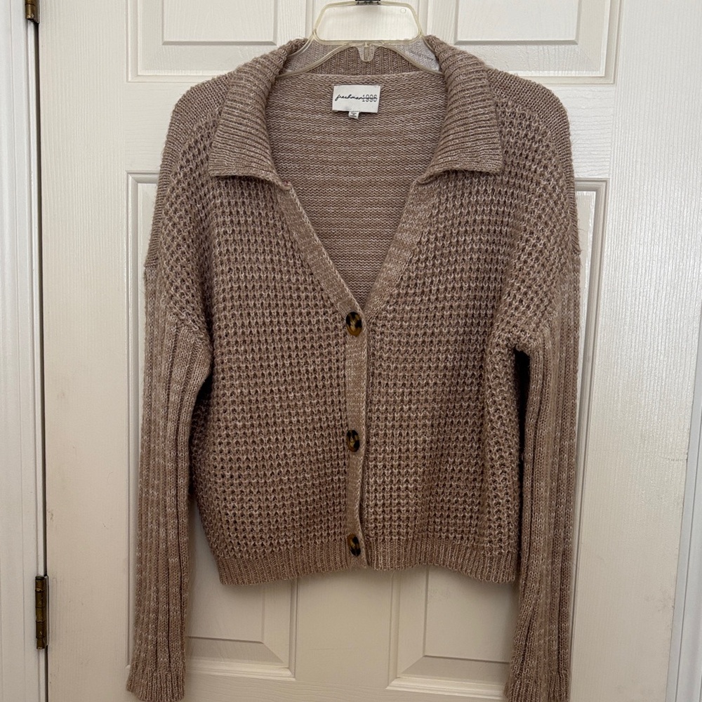 Freshman 1996 Cropped Collared Cardigan